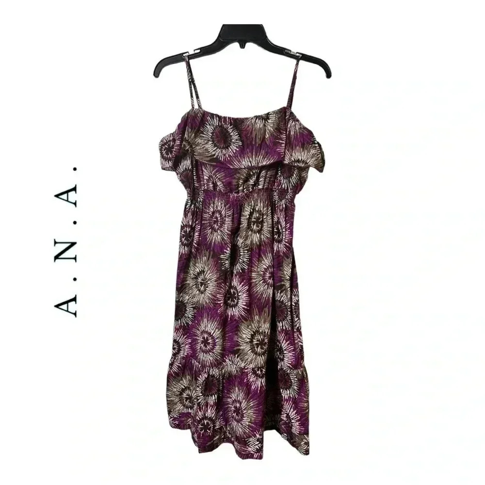 0114. A.N.A. SPAGHETTI STRAP SUMMER DRESS MINI LENGTH SIZE SMALL PURPLE